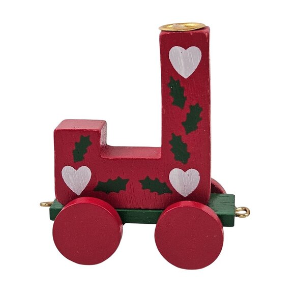 Lego Joy Train Set Of 4 Painted Wooden Candle Holders Current 1984 Christmas - Picture 5 of 9